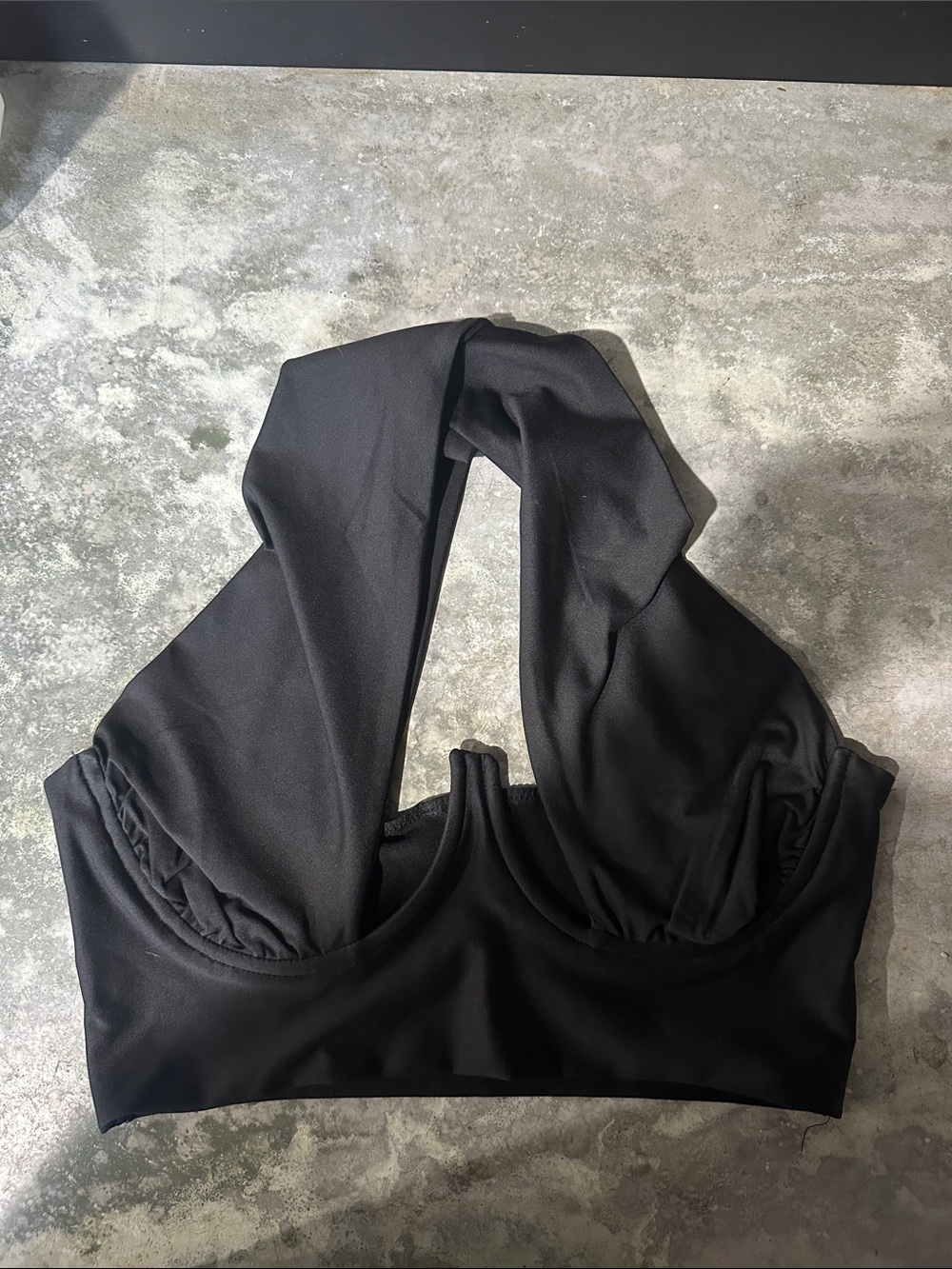 Amazon Black Halter Crop Top
